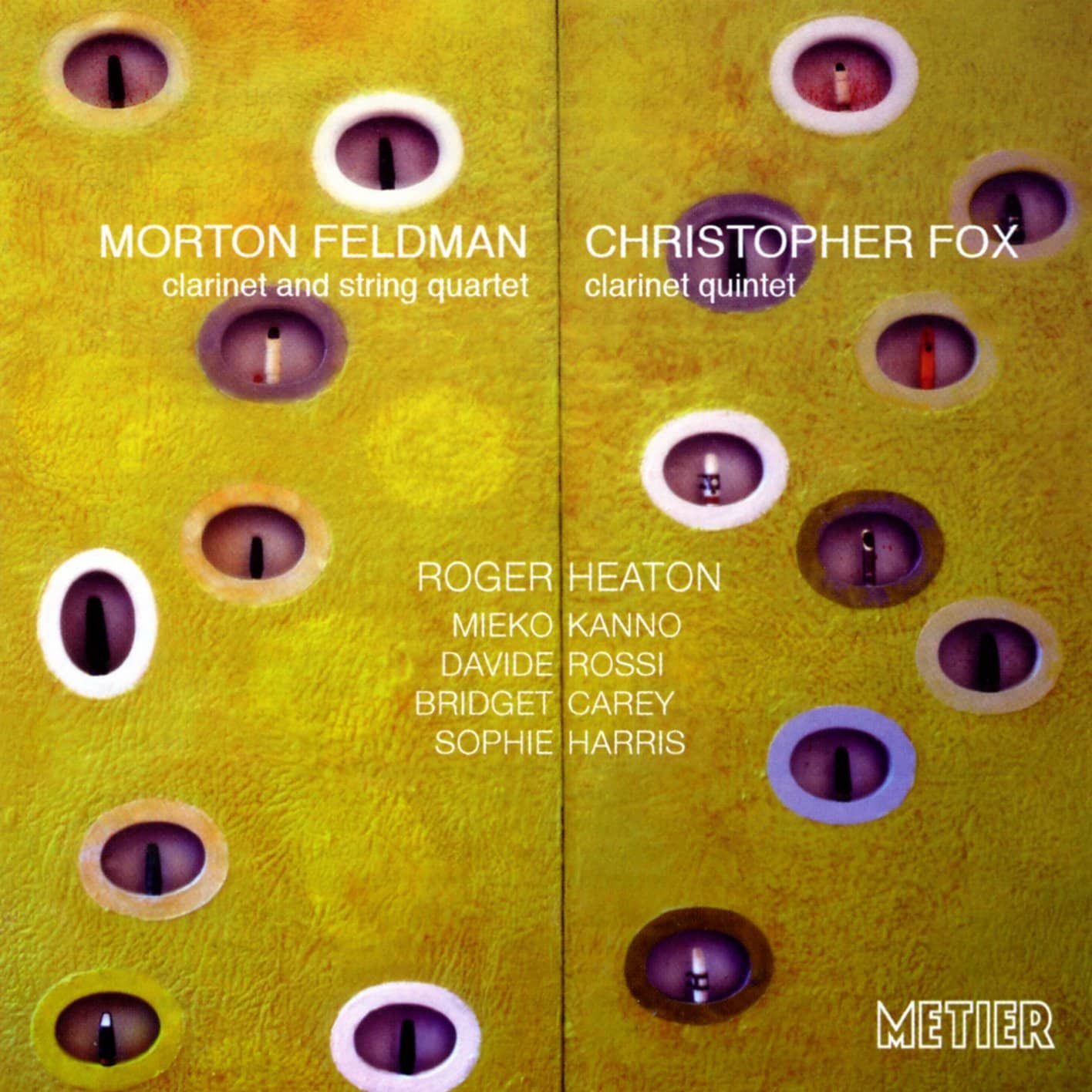 Feldman and Fox – Music for Clarinet and String Quartet